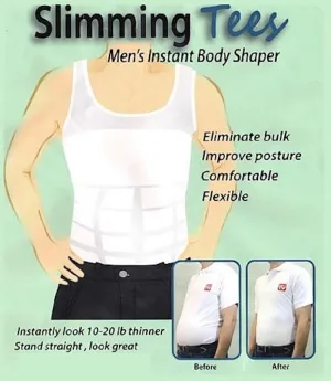 Slimming Tees- Men's Instant Body Shaper (Small)