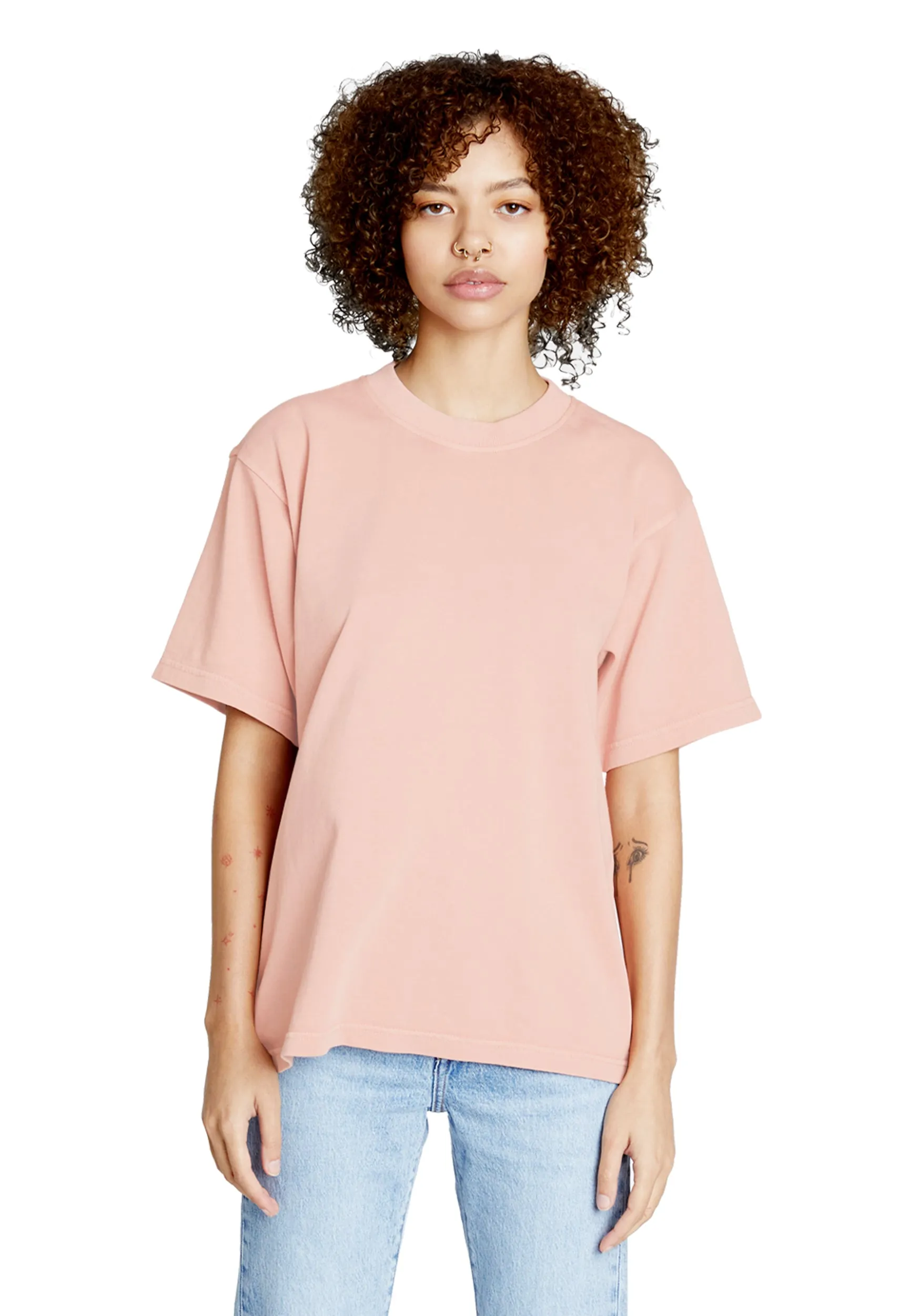 Streetwear Heavyweight Women Short Sleeve - Salmon