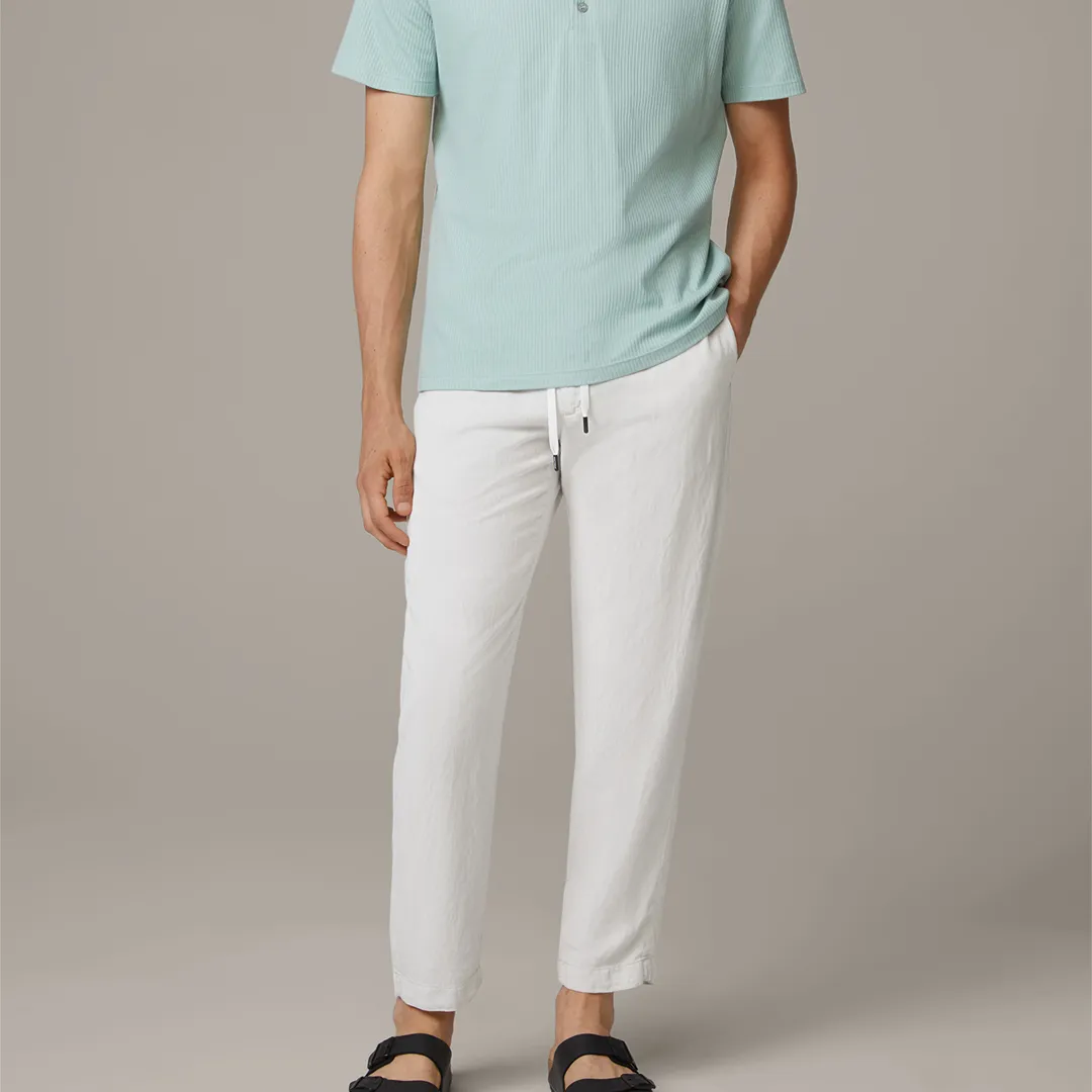 Strellson Linen-MIx cloth trousers Saturn, offwhite