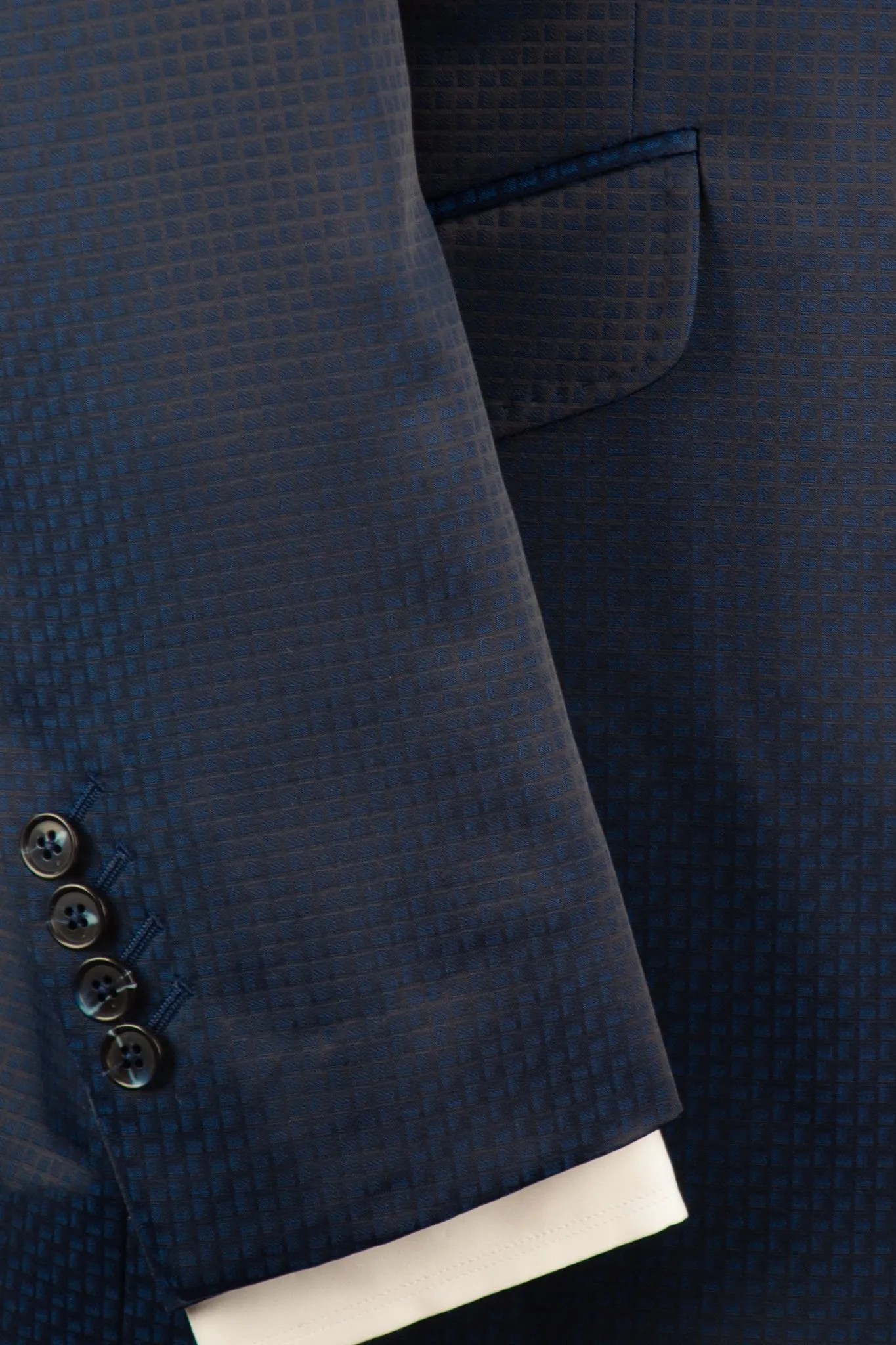 The Southwell Navy Square Pattern Suit