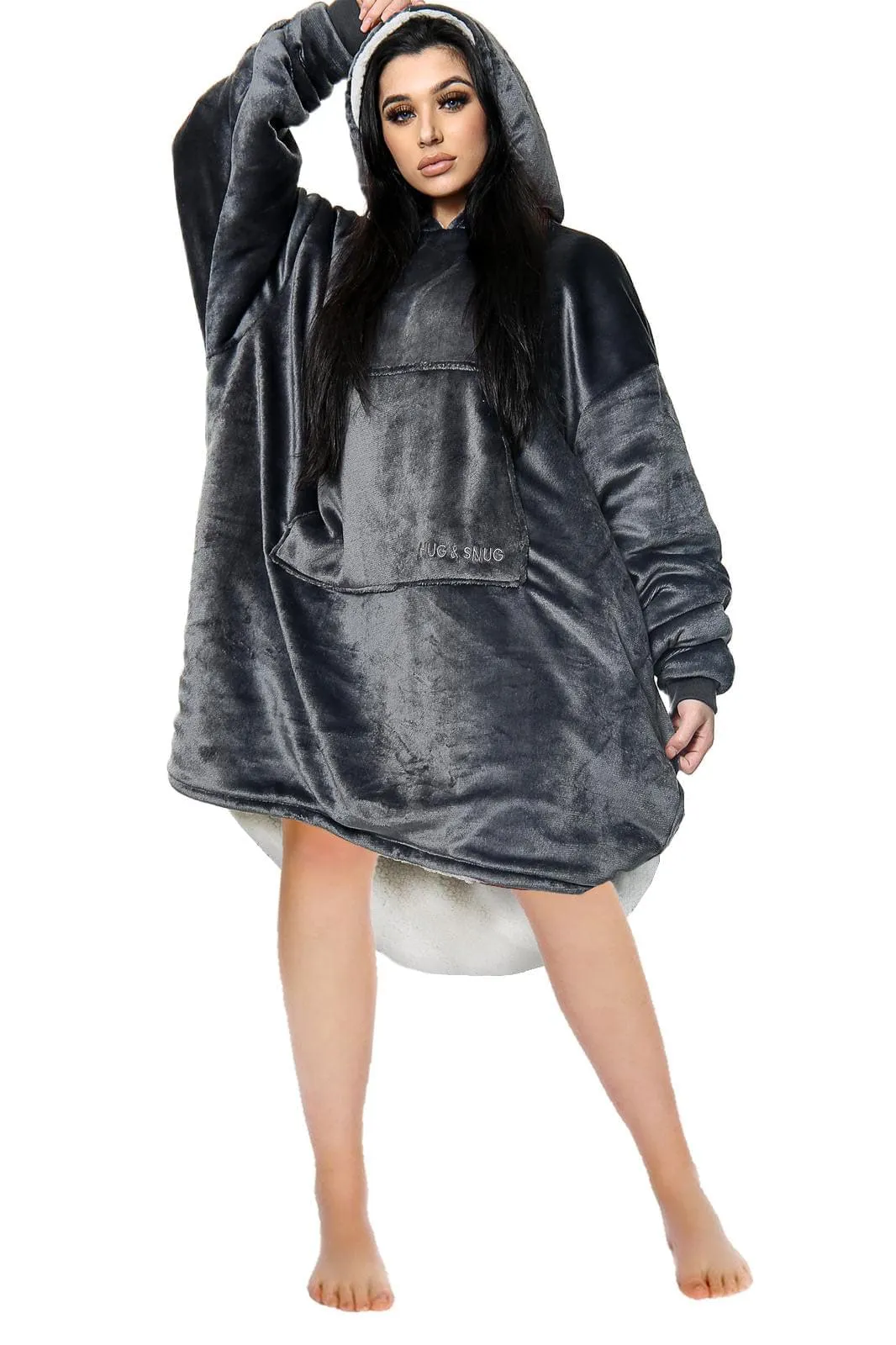 Unisex Charcoal Blanket Hoodie