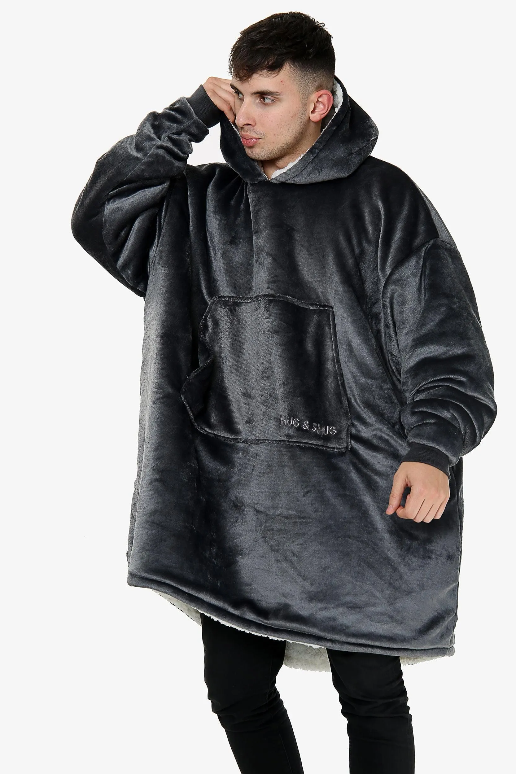 Unisex Charcoal Blanket Hoodie