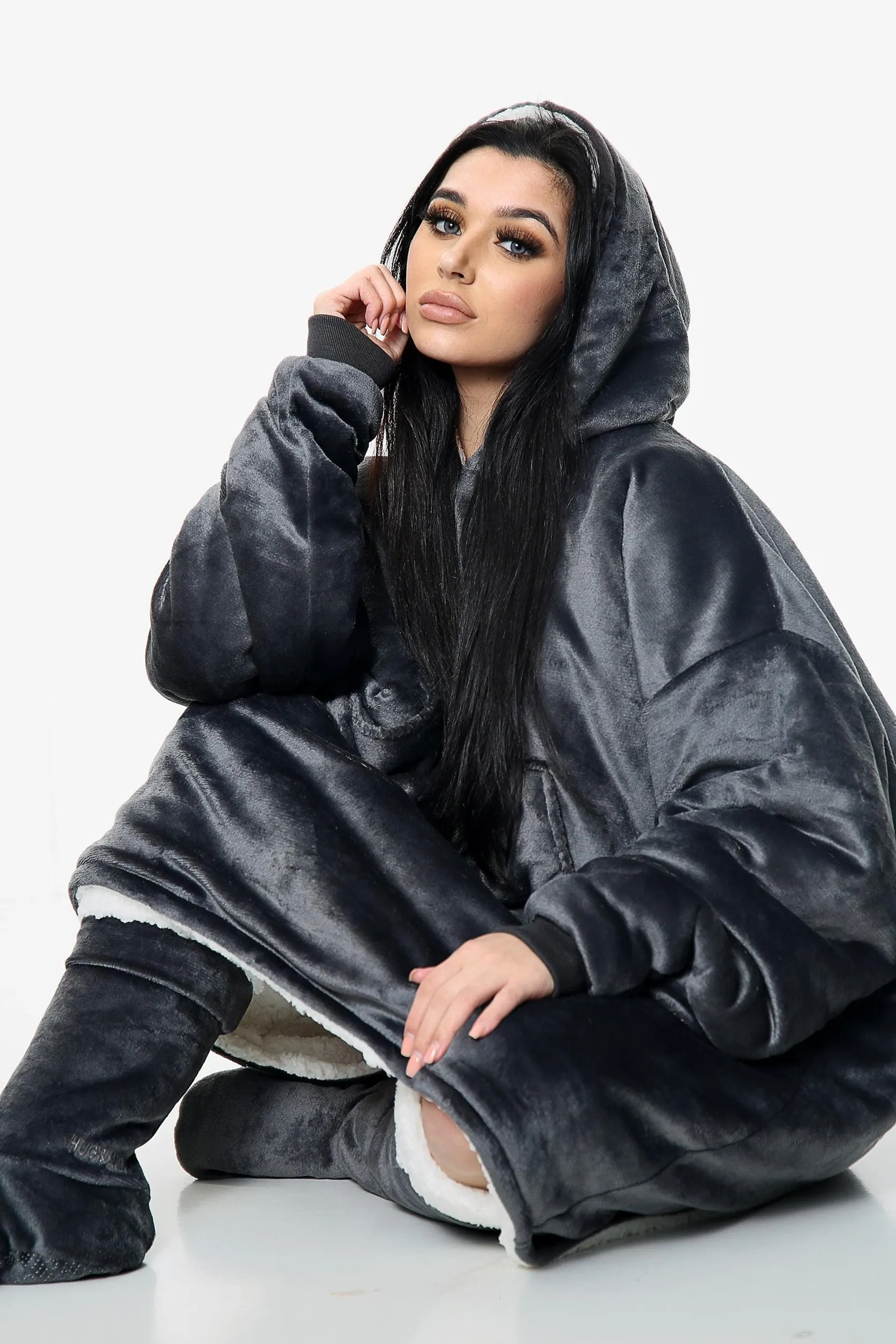 Unisex Charcoal Blanket Hoodie