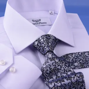 White Cotton & Polyester Easy Iron Business Professional Formal Dress Shirt