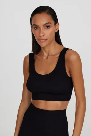 Wide-strap top with cashmere