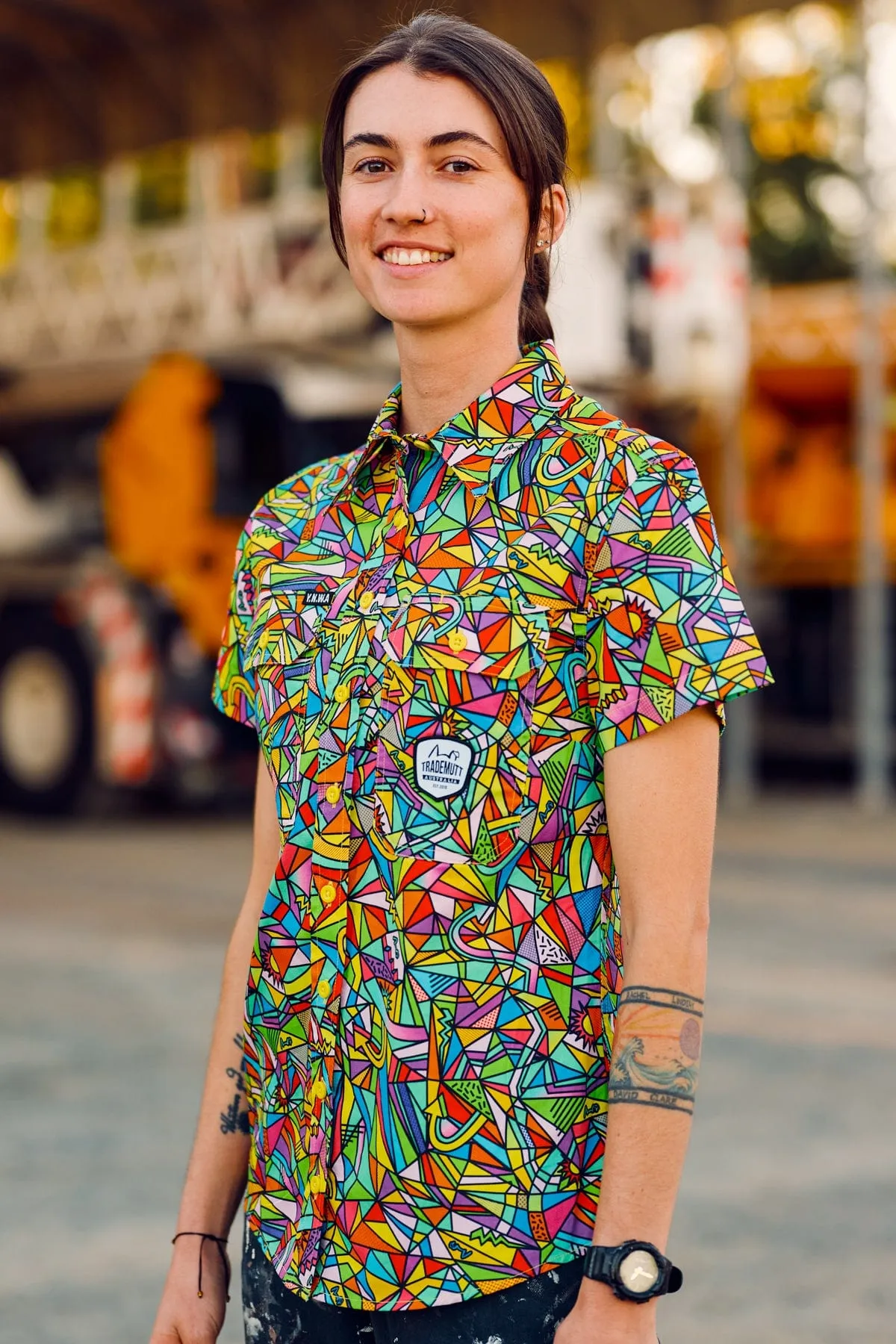 Women's Bonza Full Button Short Sleeve Work Shirt