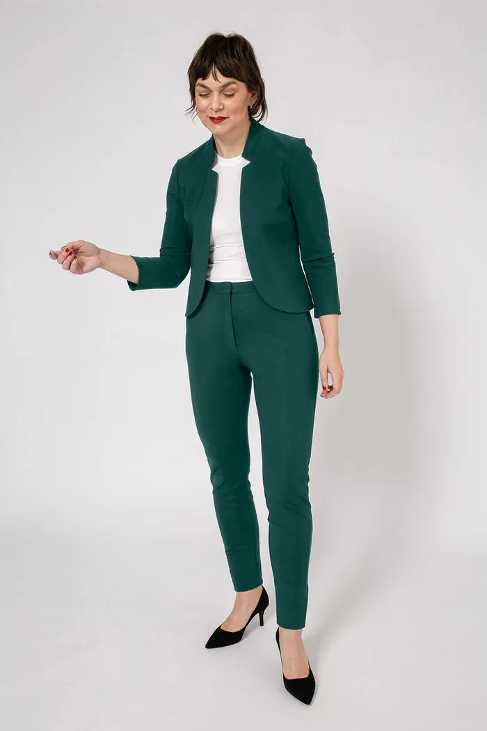 Work Trousers Long Classic Tight Fit Green